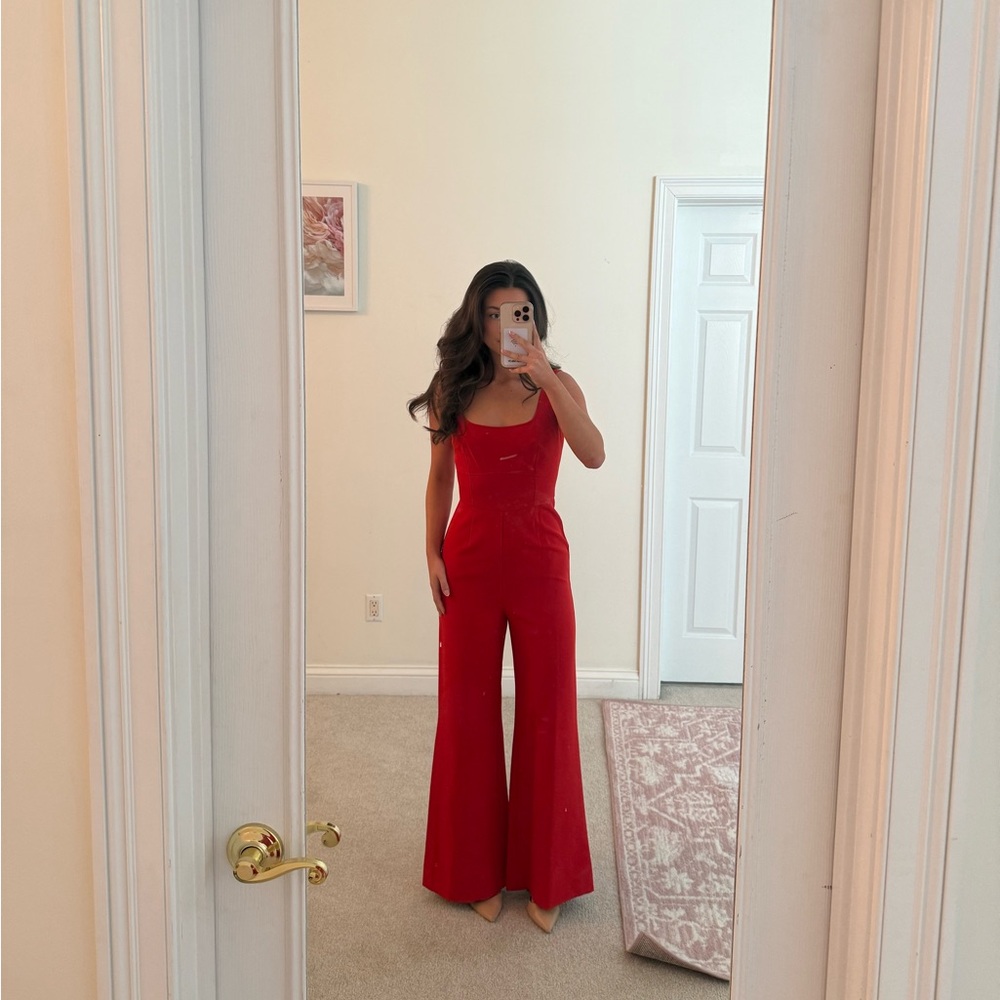 Gianni Bini Vibrant Red Jumpsuit